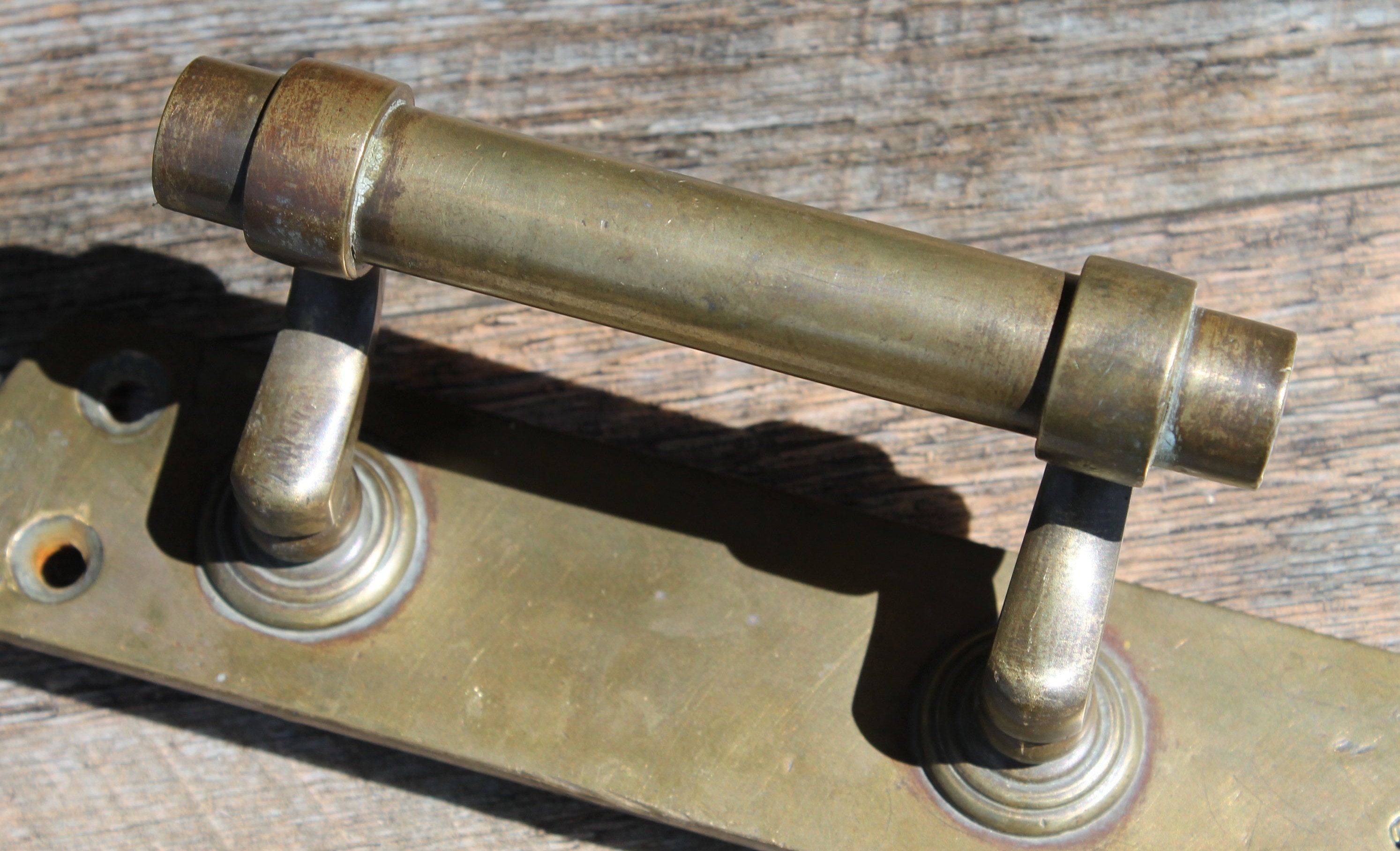 Brass antique large door handle 1900s vintage front door Etsy