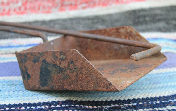 Fireplace Shovel And Poker Vintage Rusty Old Fireplace Tools Etsy
