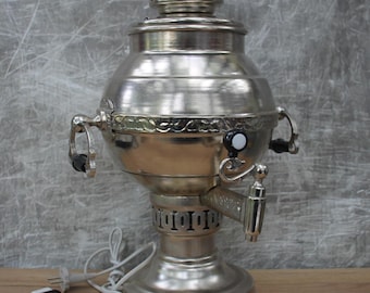 Vintage Electric Samovar, Lit Tea Pot, New in Box
