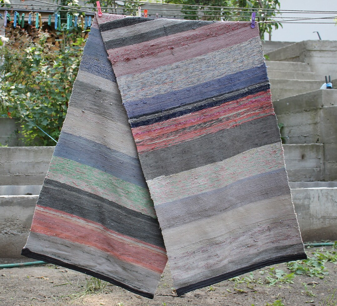 225 х 62 Cm Homespun Rug, Rag Rug Runners, Large Kilim Rug for ...
