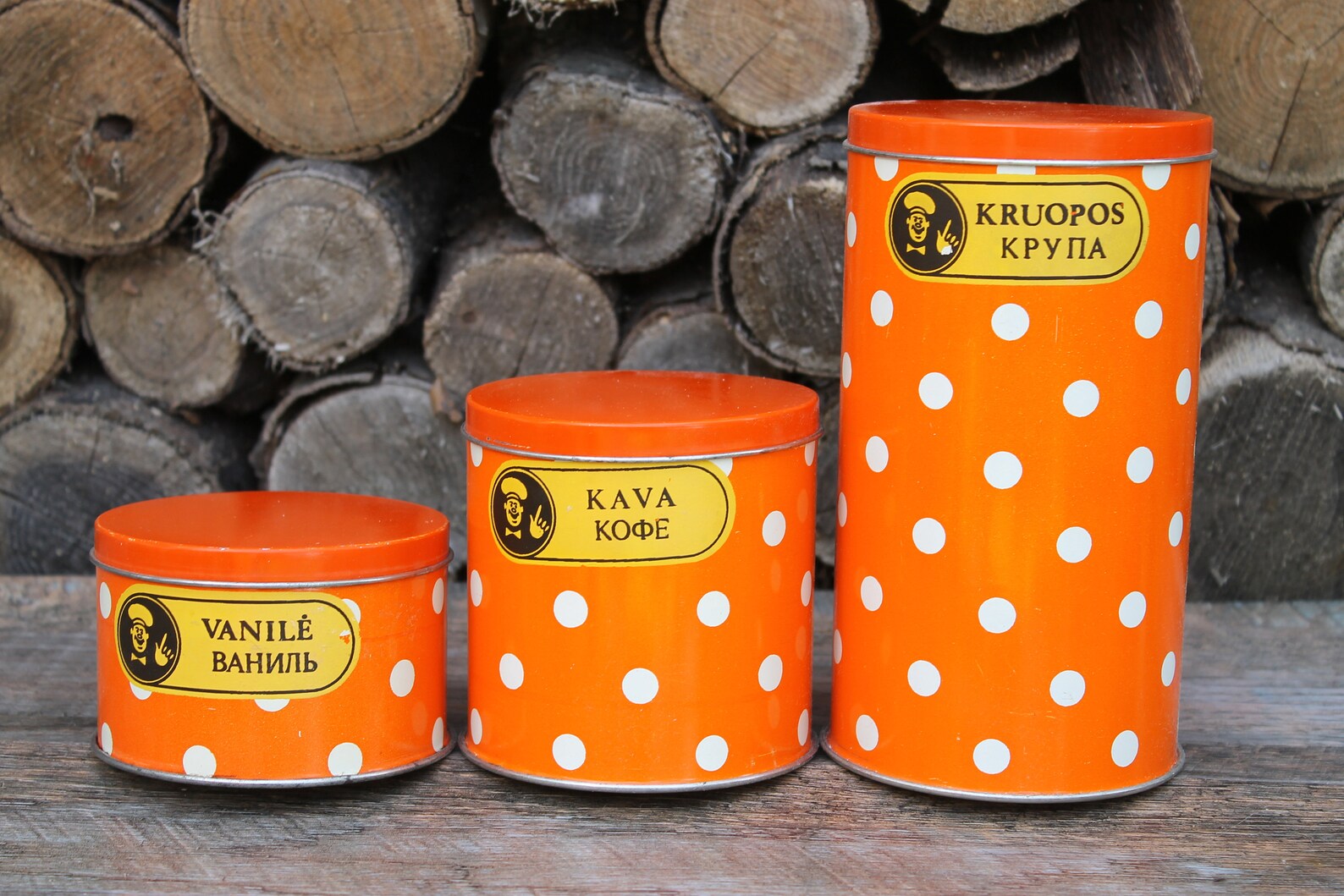 Vintage Küchenkanister Set von 10 sowjetische Küche rote | Etsy