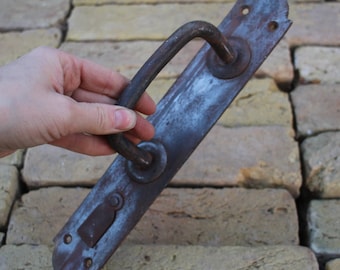Vintage UdSSR Scheunentür Griff, rostiges Bauernhausdekor
