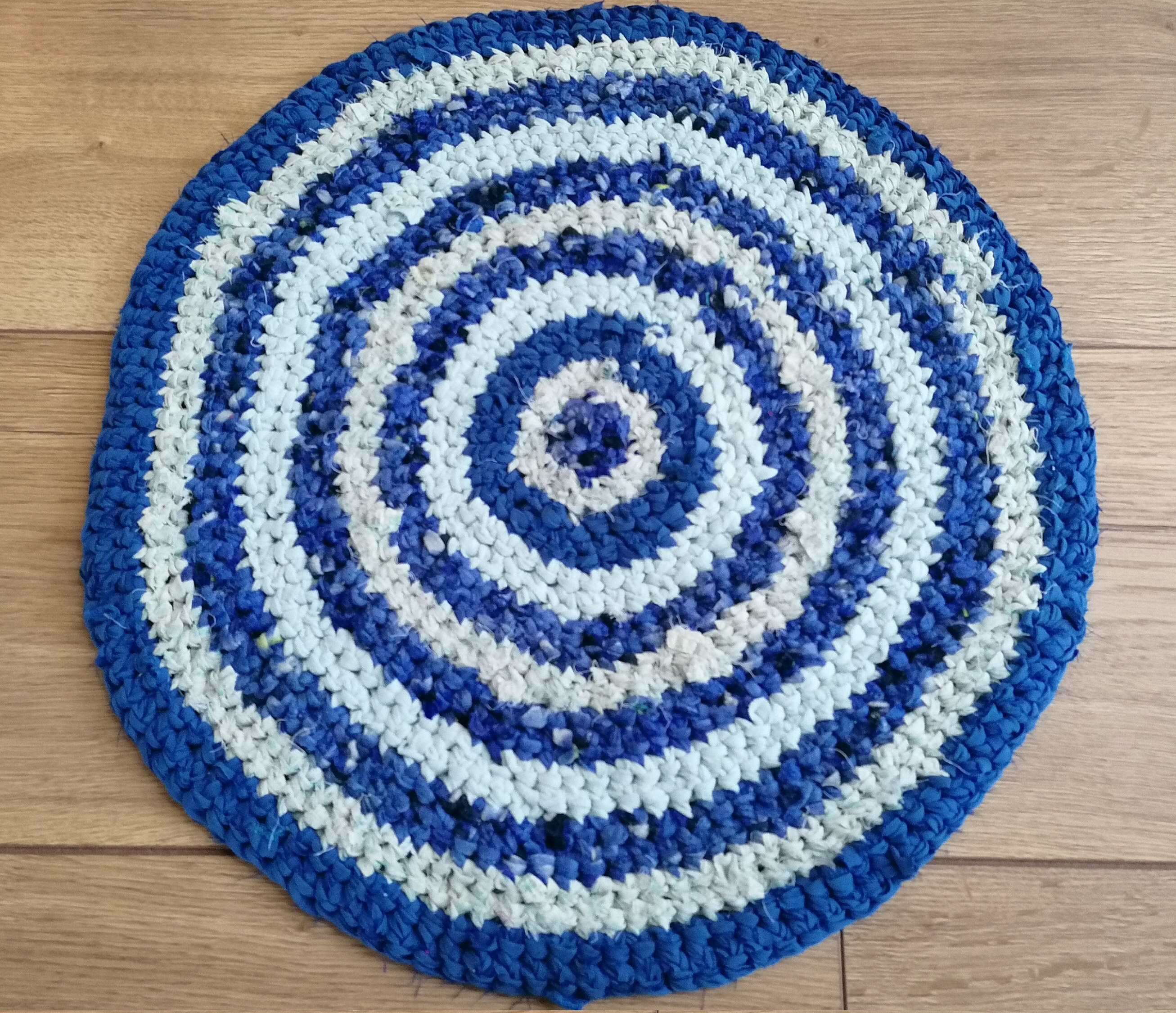 Chair Pads With Ties Braided Blue Chair Pad Round Chair Pads Etsy