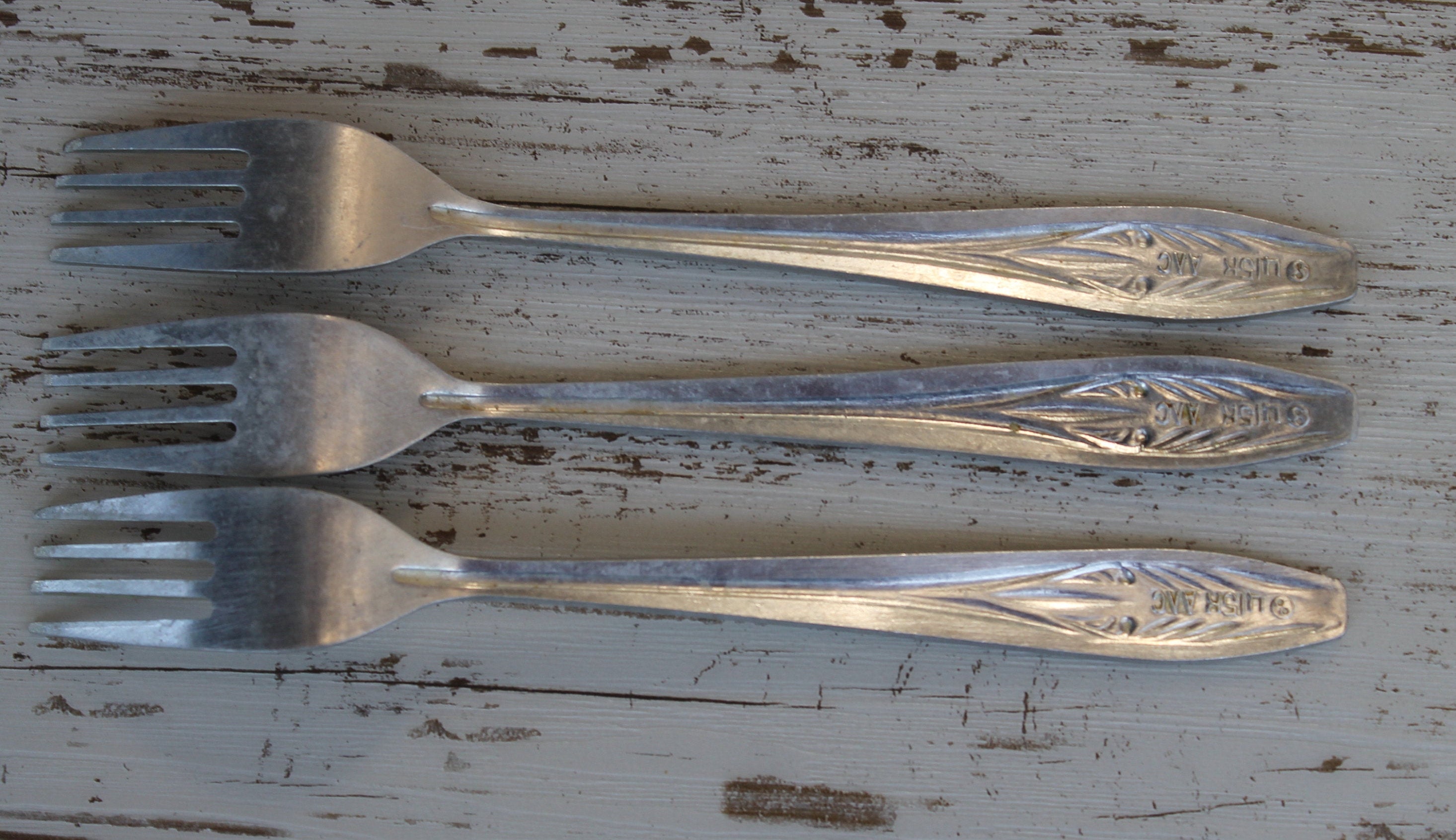 Metal Cutlery Set 9 Russian Forks for Kitchen Decor Old Etsy