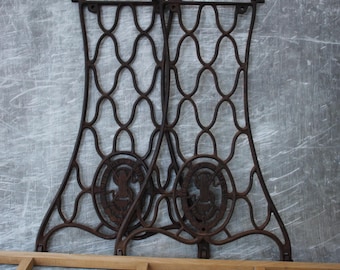 Patas de mesa de hierro fundido vintage para máquina de coser, decoración industrial de la URSS