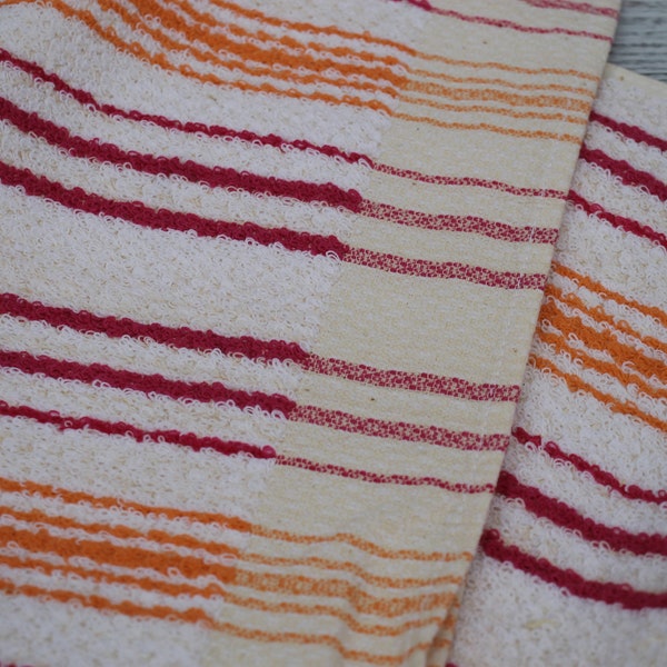 Vintage new terry face towel colorful, thick terry hand towel printed, bright soviet towel,tea towel, beautiful natural old bath towels.