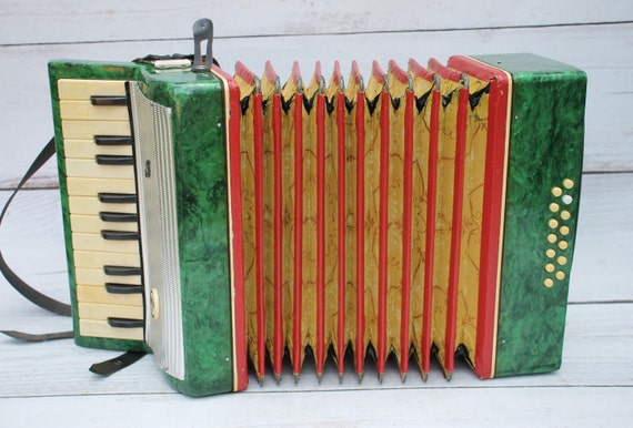 Vintage Decorative Musical Instrument Small Accordion Harmonic