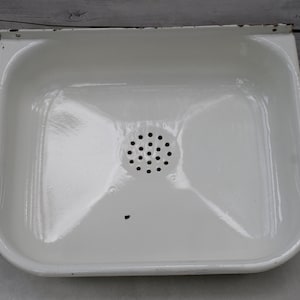 Enamel sink, farmhouse sink,old cast iron sink,vintage farm white sink,antique laundry sink,drainboard wall mount sink,bathroom sink.