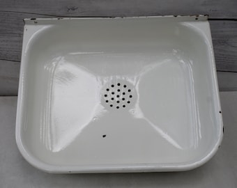 Enamel sink, farmhouse sink,old cast iron sink,vintage farm white sink,antique laundry sink,drainboard wall mount sink,bathroom sink.