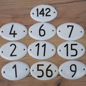 House numbers small, metal number USSR, vintage sign number 1 2 4 6 7 9 11 15 56 142, house number plaque,enamel numbers,soviet enamel sign