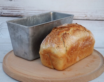 Broodpan, brotbackform, aluminium broodvorm, Baker's Bread Pan, Bakken, Broodpannen, Broodvorm voor brood bakken, USSR, Russische broodpan, pullman pan