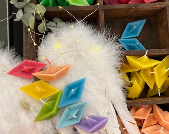 3er Set Kleine Papierbootkerze Schwimmkerze Gastgeschenk Tischdekoration