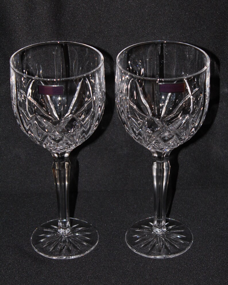 Waterford Marquis Crystal Set of 2 Wine Goblets 6 Oz Etsy