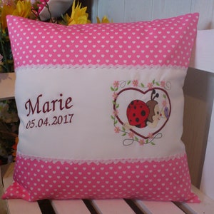 Pillows with names ladybug Rosa image 1