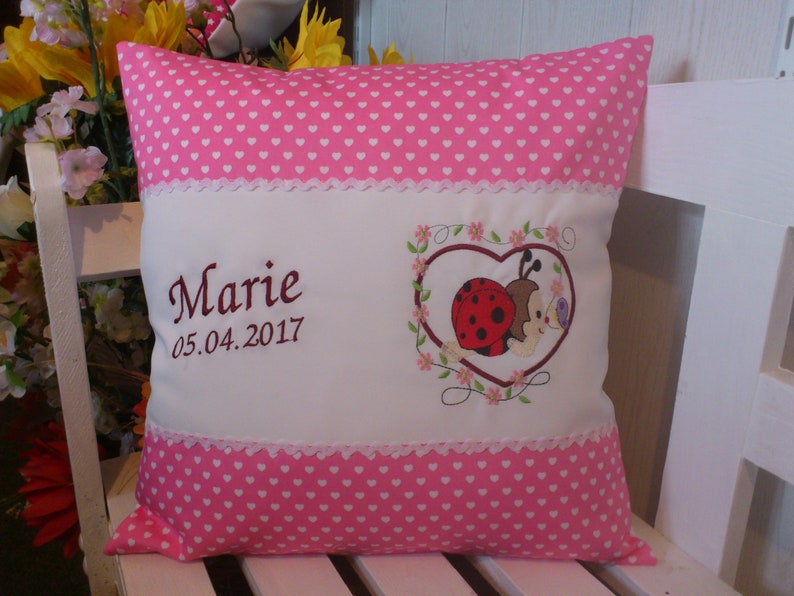 Pillows with names ladybug Rosa image 1
