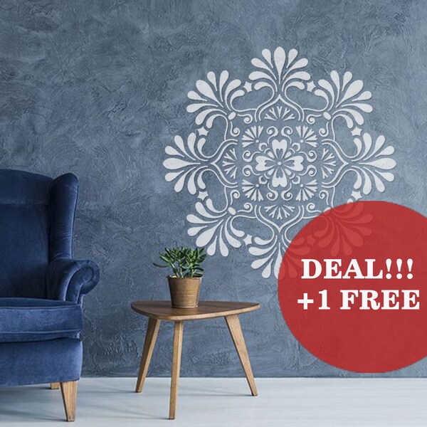 Modern Wall Stencil Etsy