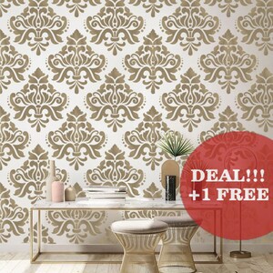 Floral Damask Stencil, Paint Walls, Fabrics and Furniture, Love Creating  Unique Home Decor With Reusable Mylar Stencils by Ideal Stencils 