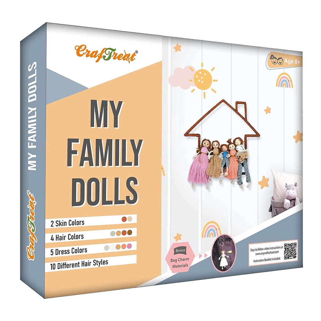 Craftreat DIY Doll House Kit my Family Dolls doll Making Kit for Girls