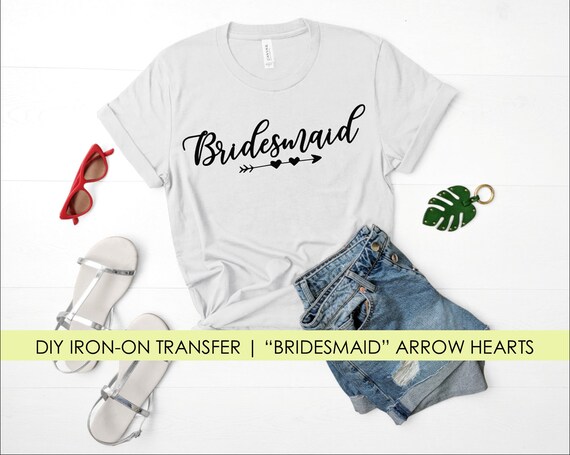 bridesmaid t shirt transfer
