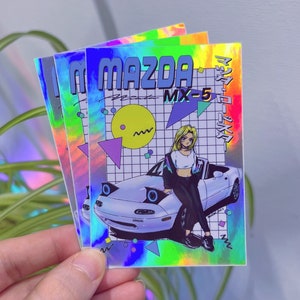 Miata Holographic Sticker BIG 10 cm