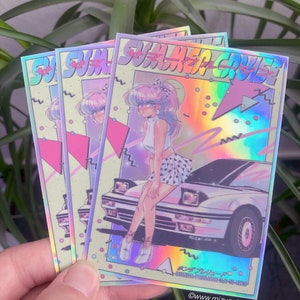 Summer Cruise Holographic Sticker BIG 10 cm