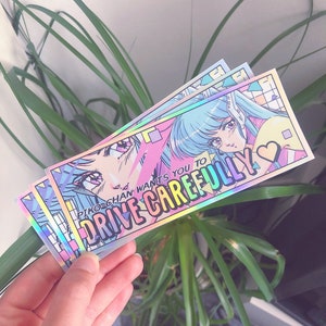 Piko-Chan Car Slap Holographic Glitter Sticker different sizes