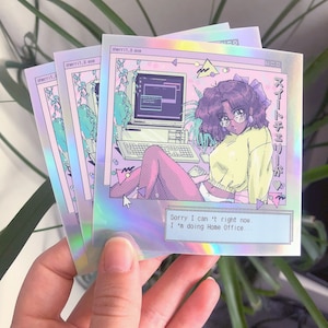 Sweet Sherri Holographic Glitter Sticker BIG 10 cm