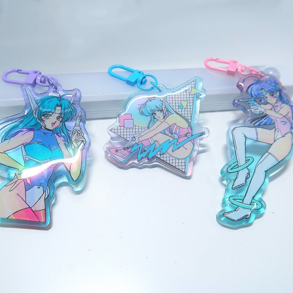 Super Retro Space Gals Acrylic Keychains