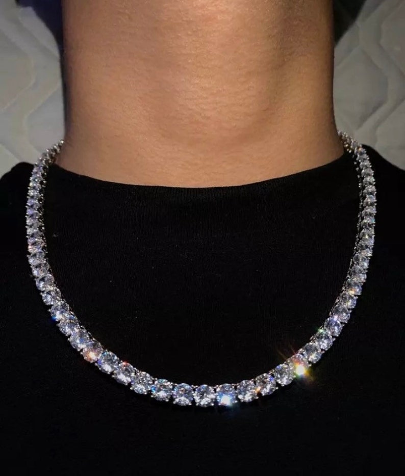 5m Tennis necklace 5mm czrhinestone tennis necklace bling Etsy