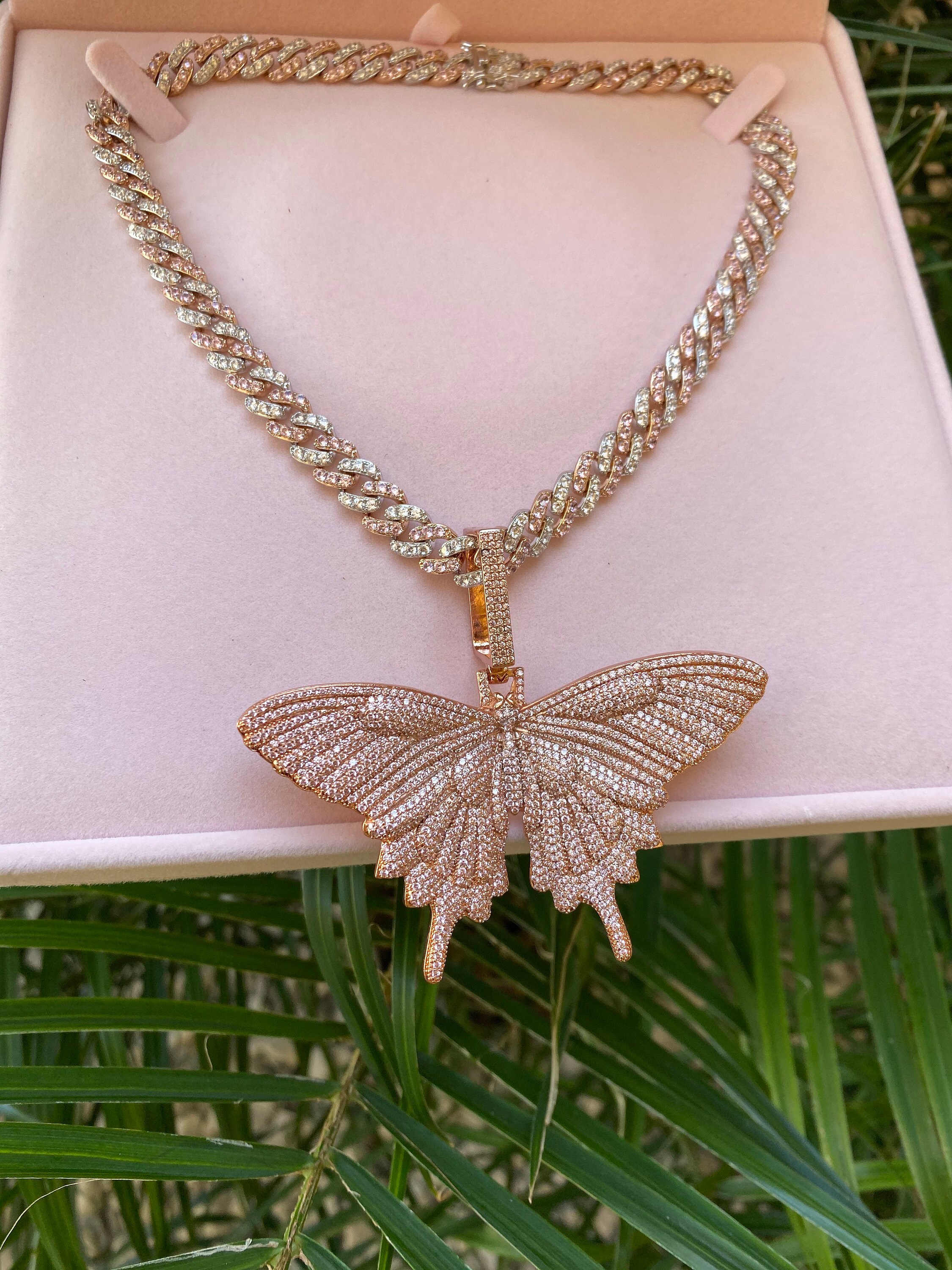 9mm Pink Butterfly and White Mini Miami 