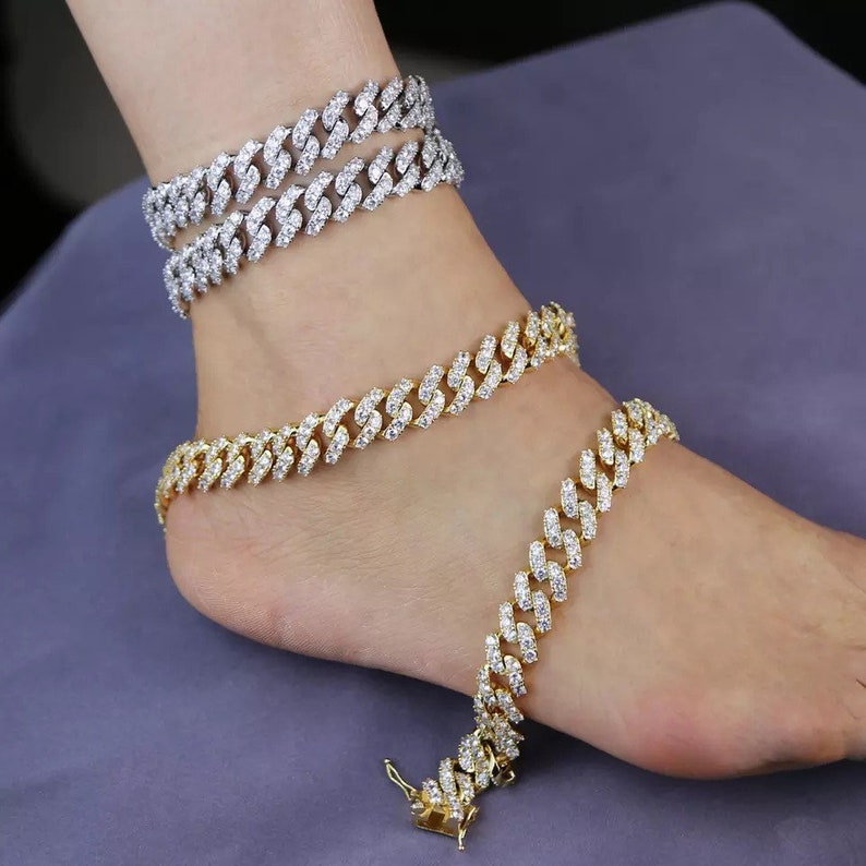 SALE Cuban Anklet 12mm Link Anklet Gold Anklet Men Etsy