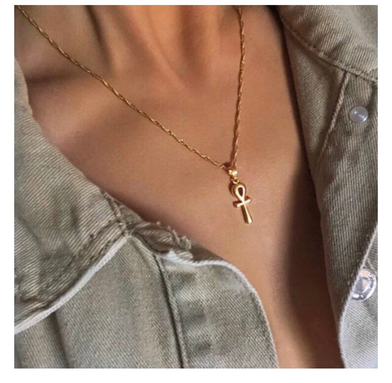 AND FREE CHAIN ankh necklace Nefertiti necklace,2 piece set women ankh Nefertiti necklace mini ankh men ankh, Sale ankh necklace