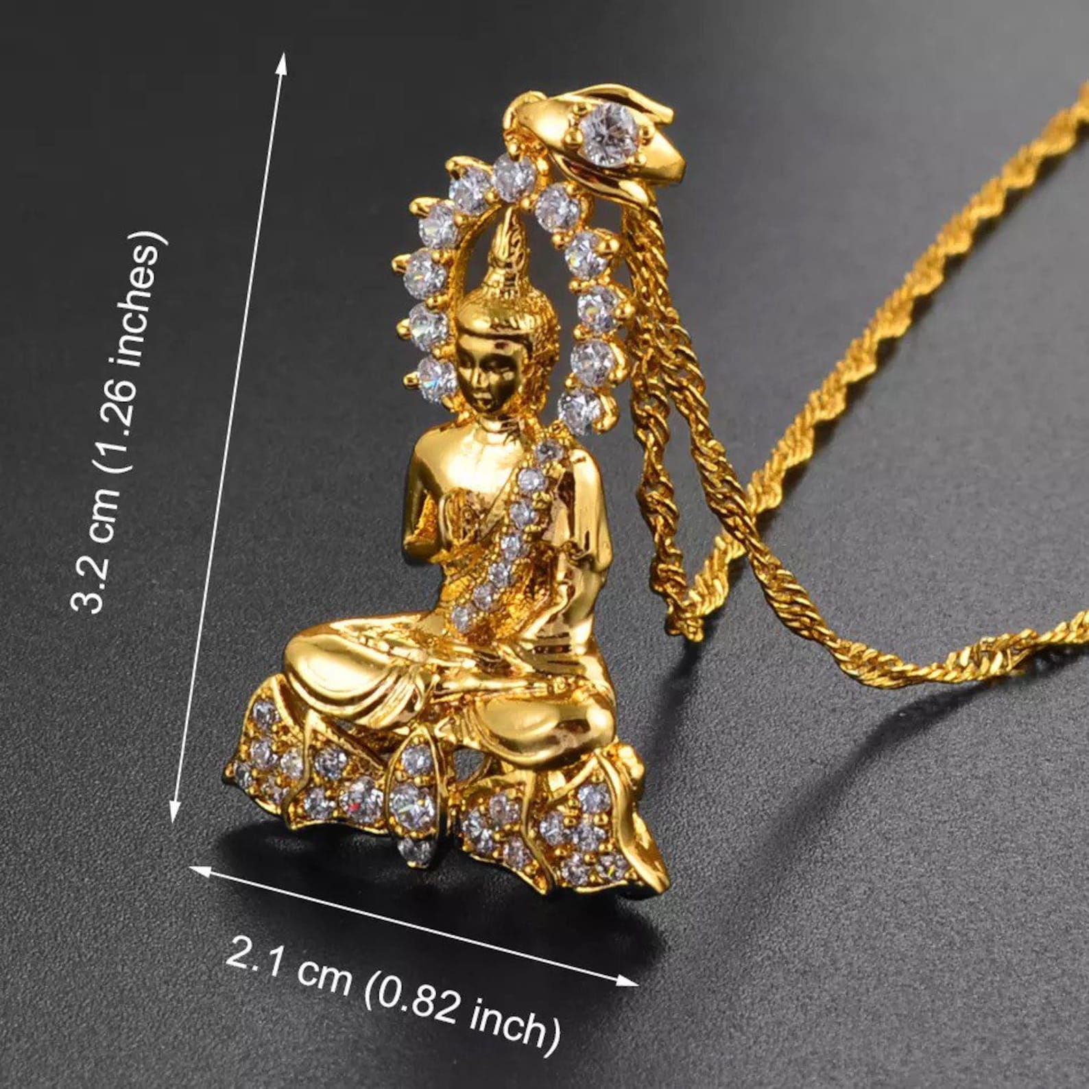 Buddha necklace 18k gold plated buddha necklace buddah Etsy