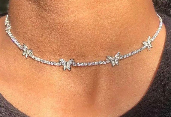 Etsy butterfly cheap tennis choker