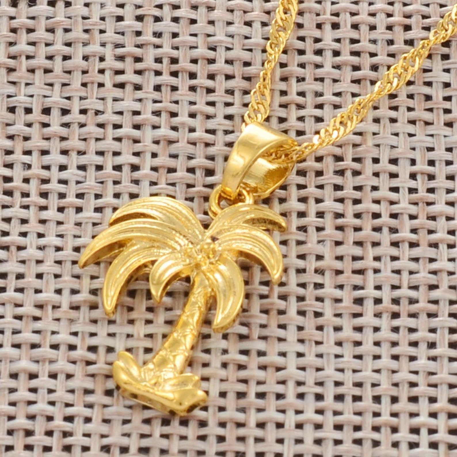 Palm Tree Necklace palm Tree Pendant Beach Jewelry Little Etsy