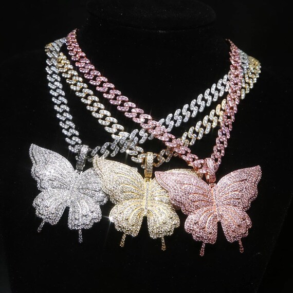 9m Butterfly Cuban Choker Chain 