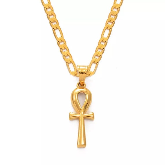 24k gold ankh necklace deals
