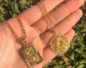 Dragon Necklace 18k Gold Plated 