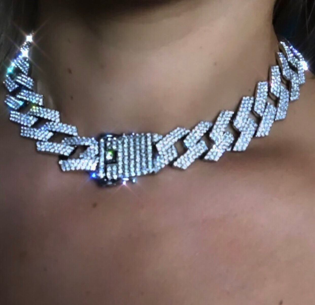 Cuban Choker 20mm Prong Cuban Link 