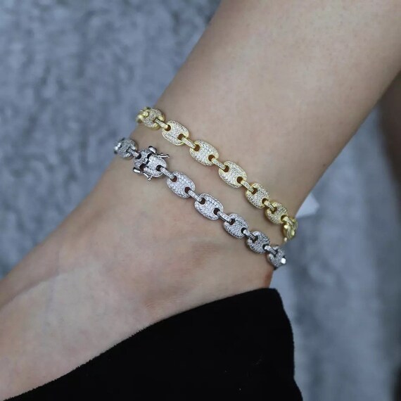 Link Cuban Anklet 8mm Coffee Bean Link 
