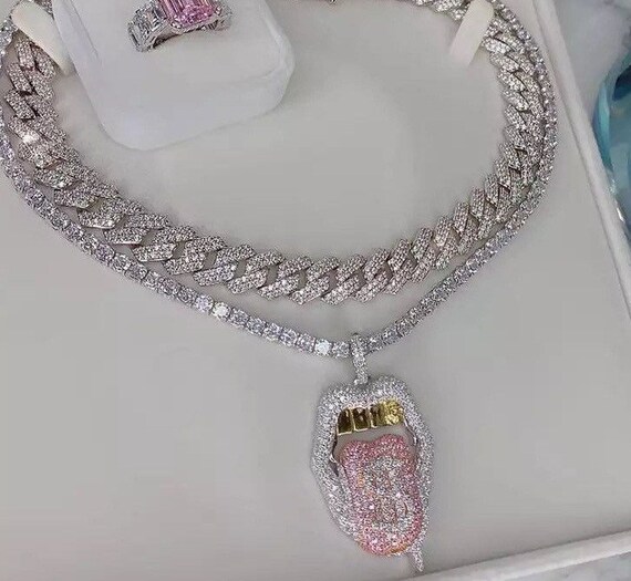 Lip Money Tennis Choker Lip Tongue 