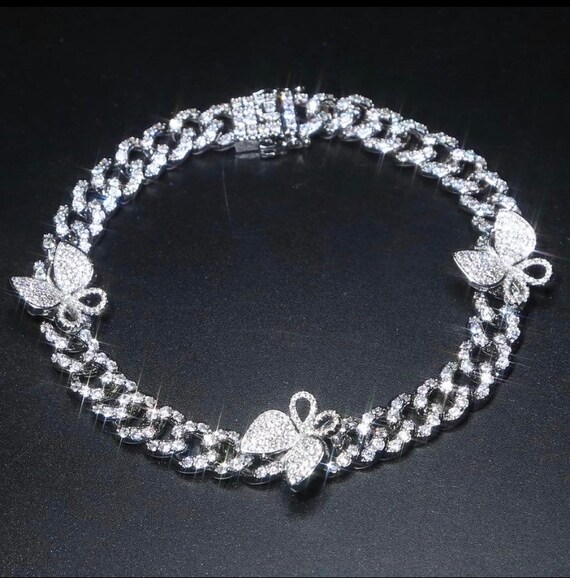 Butterfly cuban 2024 link anklet