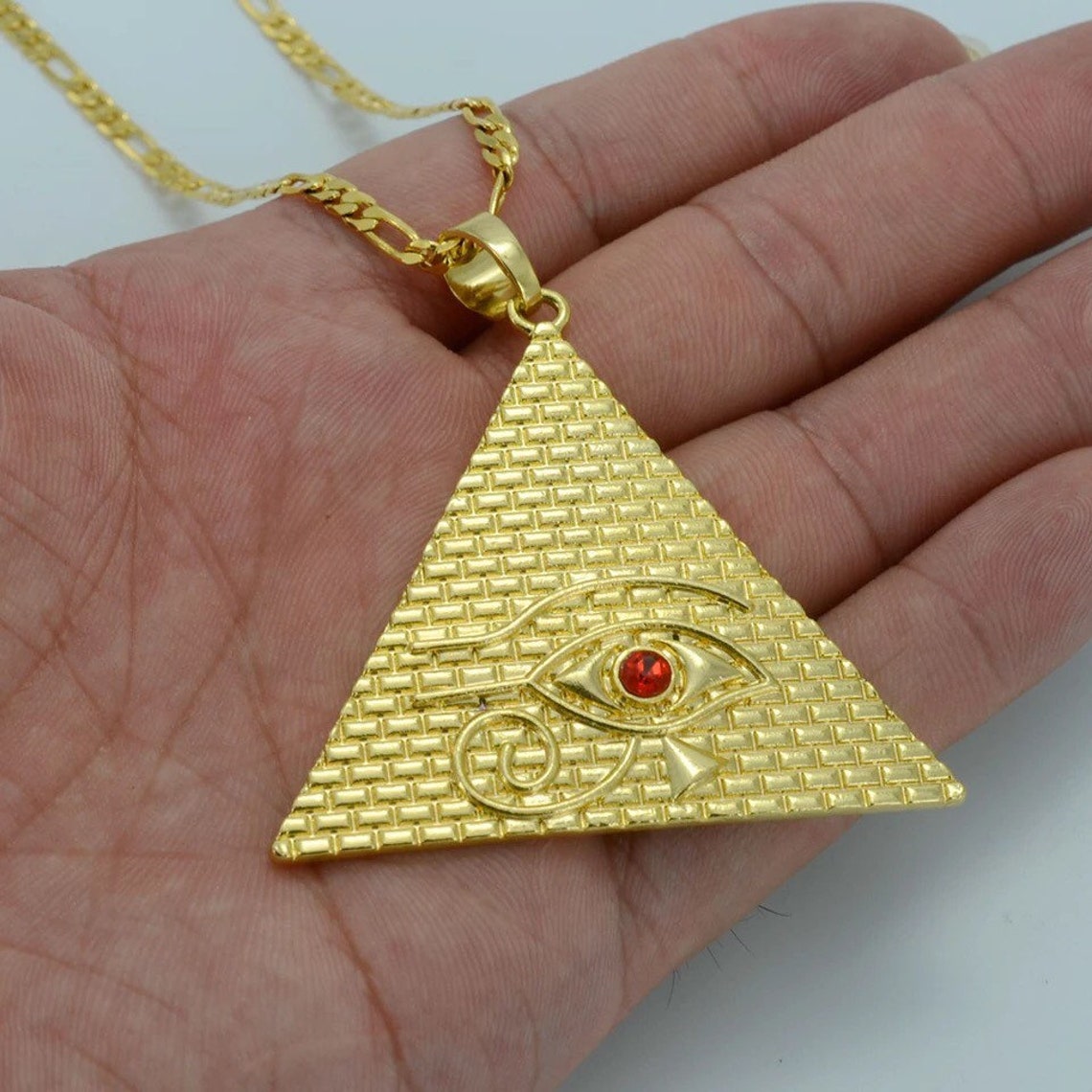 Eye of Horus Necklace Eye of Horus Men Necklace Gold Eye Etsy