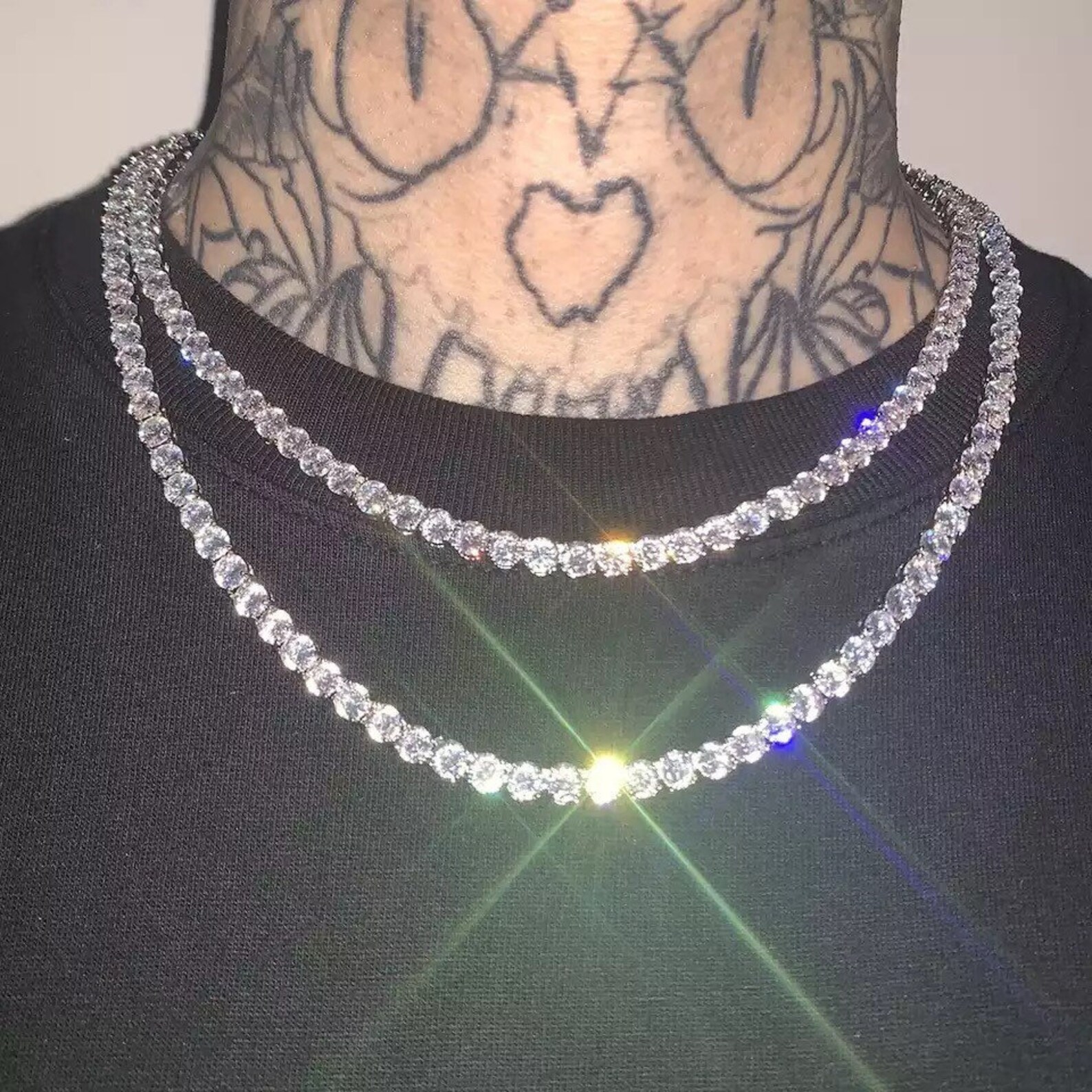 5m Tennis necklace 5mm czrhinestone tennis necklace bling Etsy