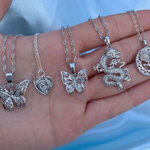 SILVER Dragon necklace , 18k gold plated dragon pendant , dragon charm , dragon jewelry ,fantasy necklace men image 6