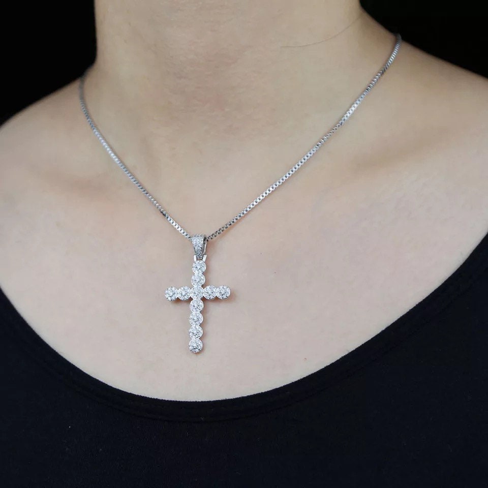 Cross Necklace Cz Cross Necklace Iced 