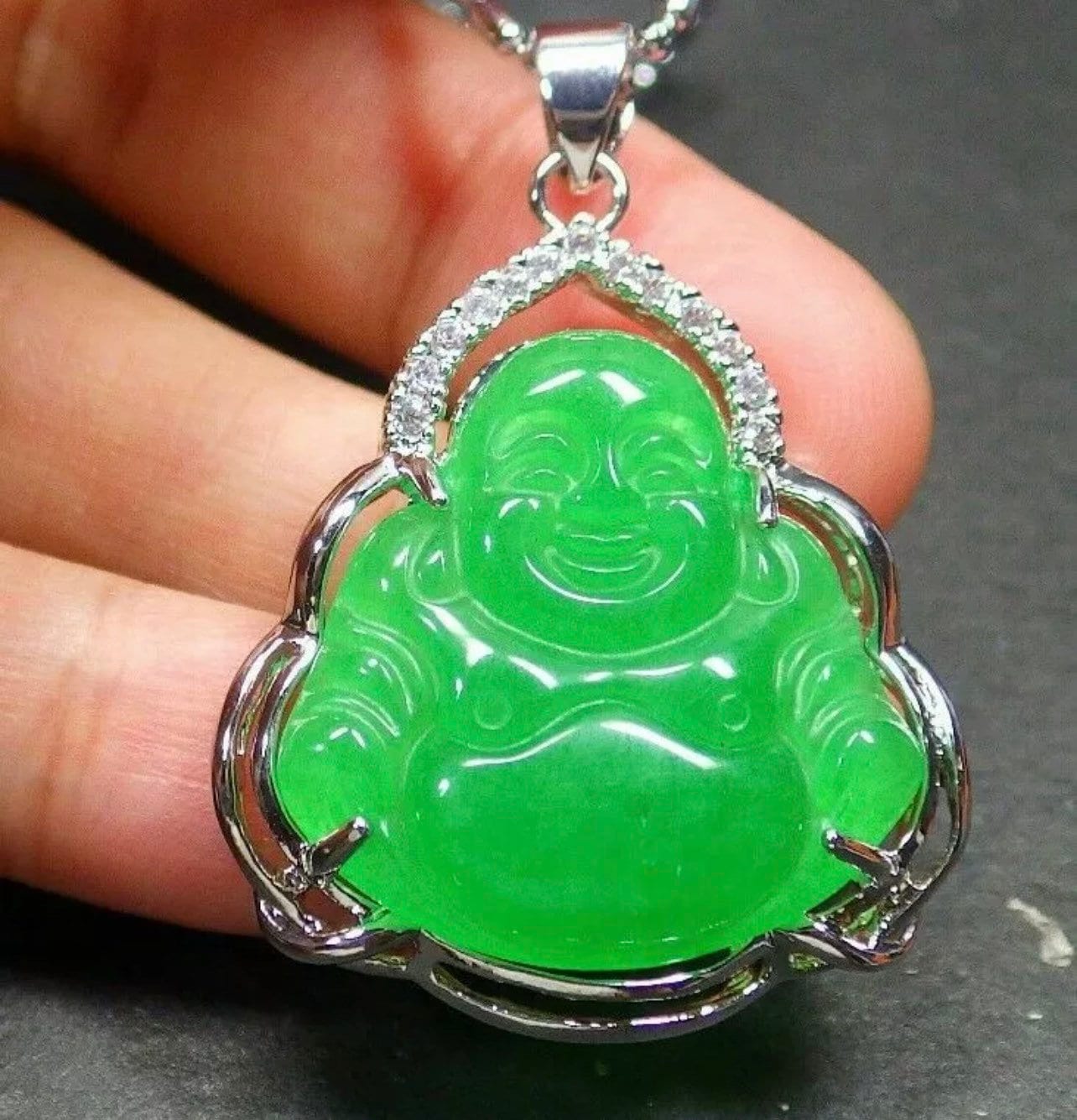 Jade Buddha Necklace 18k Gold Plated Buddha Necklace buddah Etsy