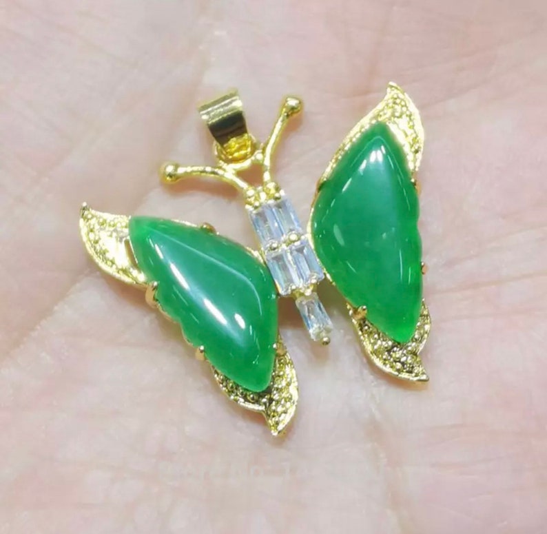 Jade Butterfly Necklace Butterfly Jade Necklace Butterfly Etsy