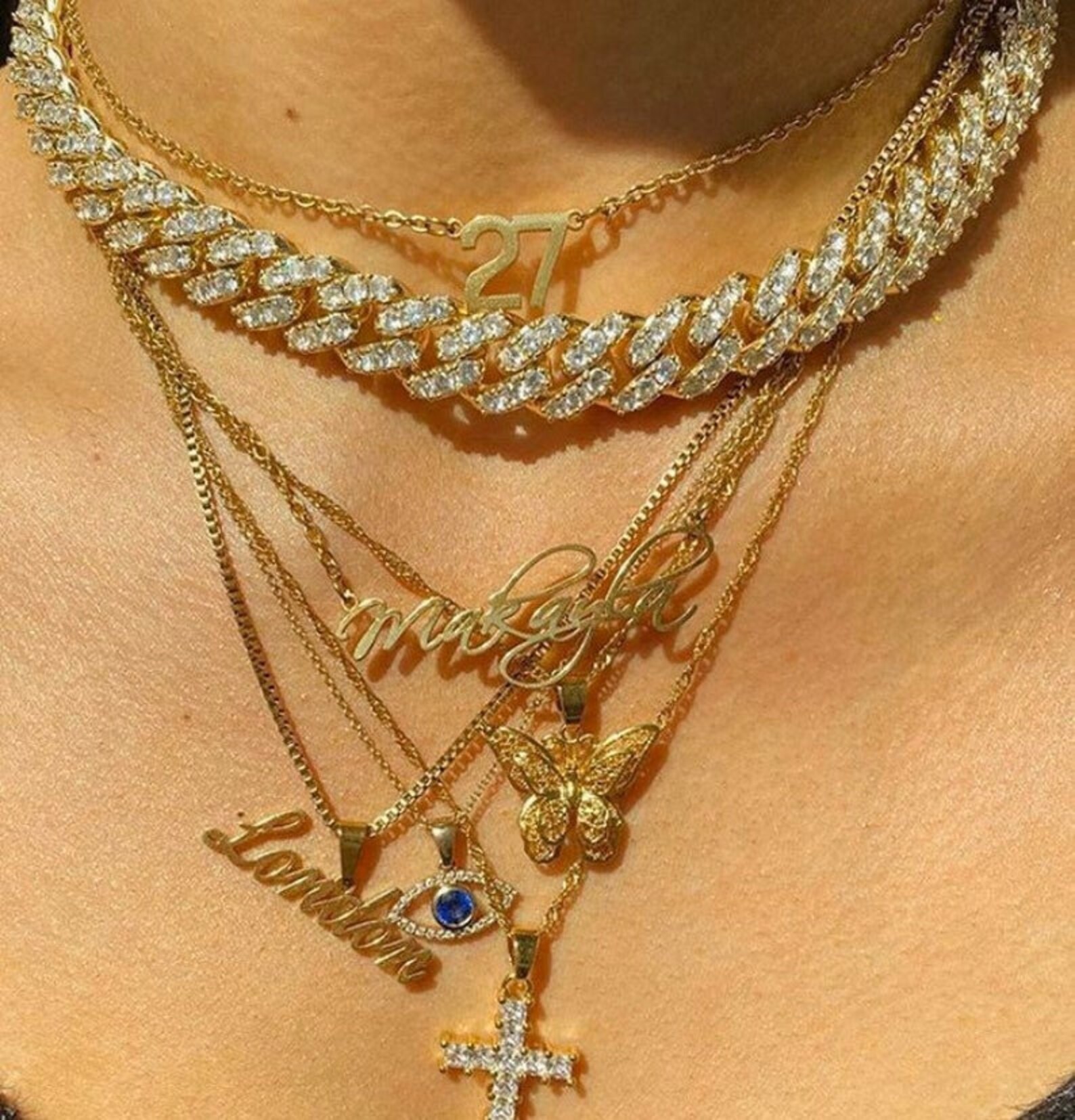 Cuban choker womens Clearance