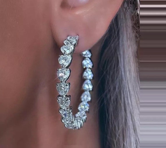 Rhinestone Hoops Earrings LV ( More Colors) – Bling Fashion Accessories